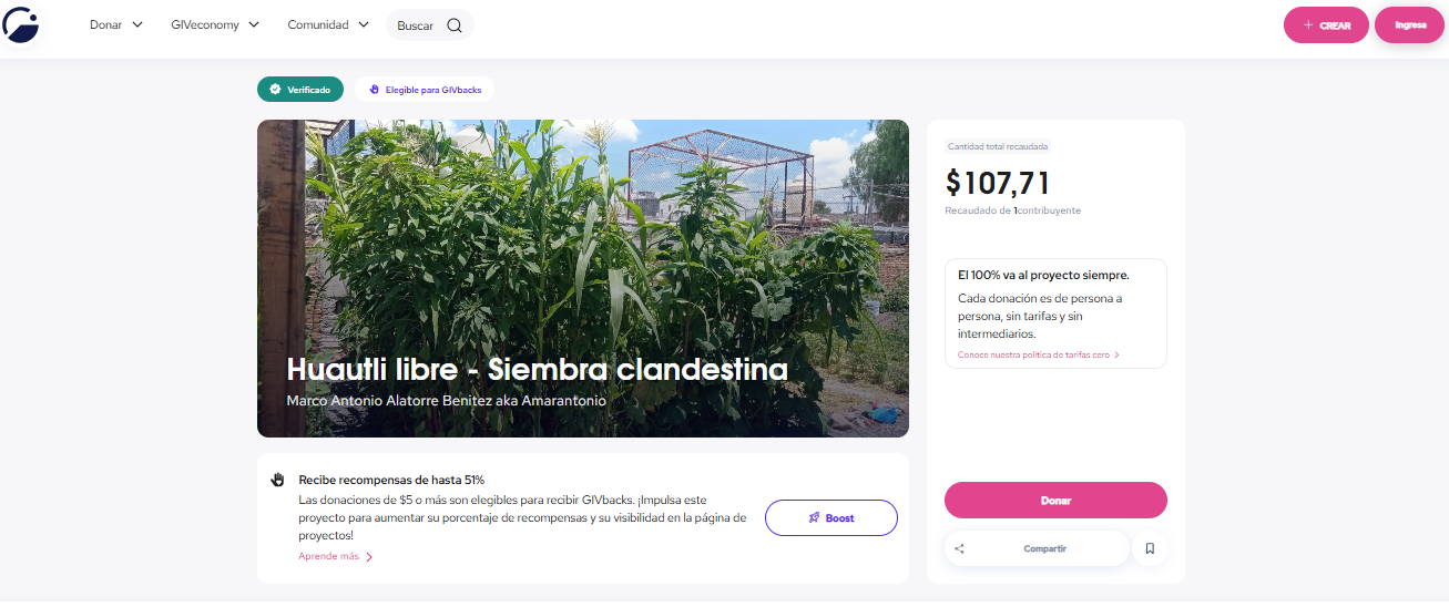 Giveth - Huautli Libre project